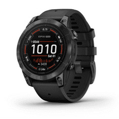 Garmin Epix Pro (Gen 2) okosóra 47 mm, szürke, fekete szilikon szíjjal (010-02803-01) (010-02803-01)