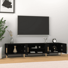 Vidaxl fekete szerelt fa TV-szekrény 180 x 31,5 x 40 cm (816257)
