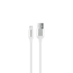 setty. kábel USB - Lightning 1,2 m 2,4A nylon SC-LN01 fehér (GSM113218)