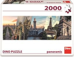 DINO Puzzle Paris Collage Panoráma 2000 darab