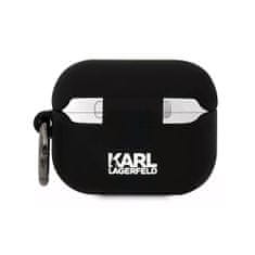 TKG Airpods PRO 1 tartó: Karl Lagerfeld & Choupette 3D - fekete szilikon tok