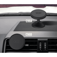 XO Autós tartó, univerzális, műszerfalra rögzíthető, 360°-ban forgatható, mágneses, C96A, fekete (TS1216)