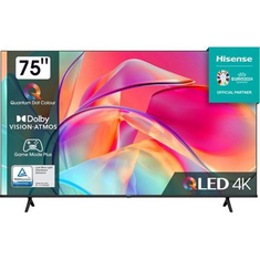 Hisense 75E7KQ televízió 190,5 cm (75") 4K Ultra HD Smart TV Wi-Fi Fekete 300 cd/m² (75E7KQ)