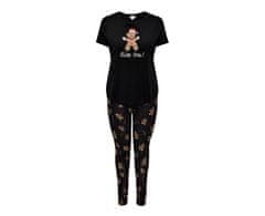 Only Carmakoma Női pizsama CARCOOLER 15305646 Black GINGERBREAD MAN (Méret 3XL/4XL)