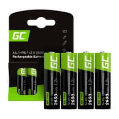 Green Cell Green Cell elemek újratölthető elemek 4x AA R6 2600mAh 2600mAh