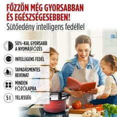 Rosmarino Rosmarino alacsony nyomású kukta intelligens fedéllel 5 l - 24 cm