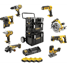 DeWalt DCK856P4-QW akkus gépkészlet (DCD 996+DCF894+DCH273+DCG405+DCS367+DCS335+DCS570+DCL050) 4db akkuval, töltővel (DCK856P4-QW)