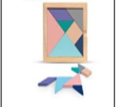 WOWO Tangram Puzzle Fa kockák 11,5 cm x 11,5 cm