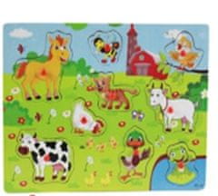 WOWO Fából készült puzzle - Farm formák