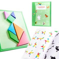 WOWO Tangram 3D mágneses puzzle blokkok - könyvek