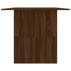 Greatstore barna tölgy színű szerelt fa étkezőasztal 180 x 90 x 76 cm