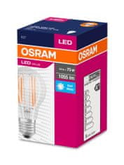 Égő OSRAM LED FIL 075 (ean8683) non-dim, 8W/840 E27 4000K Value CLASSIC A