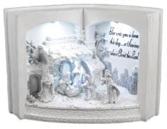 MagicHome karácsonyi dekoráció, Betlehem könyvben, 3 LED, 3x AA, belső, 27,5 x 12 x 19 cm