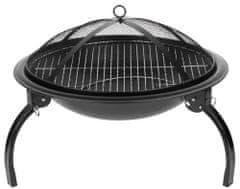 STREND PRO GRILL Tűzrakóhely Strend Pro Homefire, BBQ, faszén grill grillráccsal, fém, kerek, 545 x 400 mm