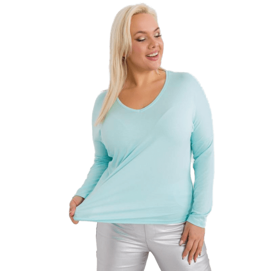 RELEVANCE Női viszkóz plus size blúz ELISA menta RV-BZ-7302.23_405005