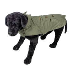 Duvo+ mellény kutyáknak trench coat stílusban XL 70cm olivazöld