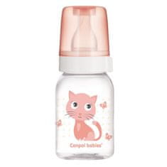 Canpol babies nyomtatott palack CUTE ANIMALS 120ml - rózsaszín