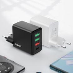 DUDAO A5H hálózati töltő adapter 3x USB / USB-C 20W PD QC, fekete