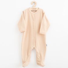 NEW BABY Praktikus baba kezeslábas bézs - 80 (9-12m)