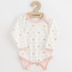 NEW BABY Baby body Classic II mackó rózsaszín - 74 (6-9m)