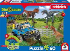 Schmidt Puzzle Schleich Prehisztorikus óriások 60 darab + Schleich figura