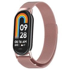 BStrap Milanese szíj Xiaomi Mi Band 8, rose gold