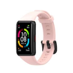 BStrap Silicone szíj Honor Band 6 / Huawei Band 6, sand pink