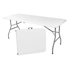 nabbi Catering összecsukható asztal Vivas 180x70 cm - szürke / fehér