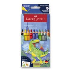 Faber-Castell Colour Grip Jumbo dinoszaurusz zsírkréták 10 színben