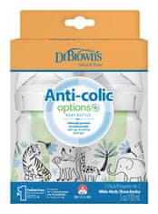 DR.BROWN'S Anti-colic széles nyakú Jungle cumisüveg 150ml, 2db (WB52014)