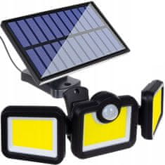 MG Solar Street szolár lámpa 171 LED COB 36W 3m, fekete