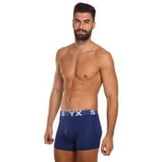 Styx 3PACK férfi boxeralsó hosszú sport gumi sötétkék (3U968) - méret L