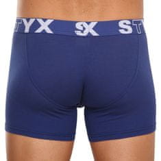 Styx 3PACK férfi boxeralsó hosszú sport gumi sötétkék (3U968) - méret L