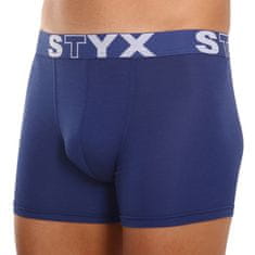 Styx 3PACK férfi boxeralsó hosszú sport gumi sötétkék (3U968) - méret L