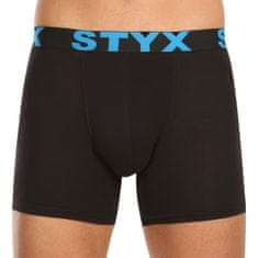 Styx 5PACK Fekete long férfi boxeralsó sport gumi (5U9602) - méret M