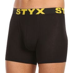 Styx 5PACK Fekete long férfi boxeralsó sport gumi (5U9601) - méret M