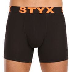 Styx 5PACK Fekete long férfi boxeralsó sport gumi (5U9602) - méret M