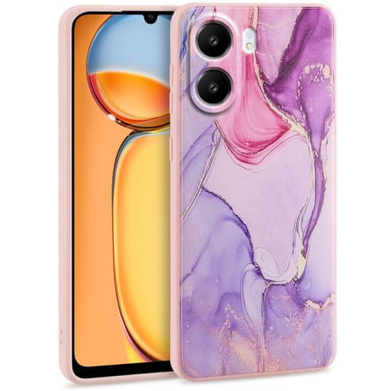 TKG Telefontok Xiaomi Poco C65 - Pink marble hátlap tok