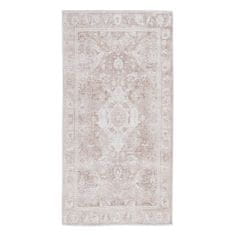 NEW Szőnyeg 80 x 150 cm Polyester Pamut Bézs színű