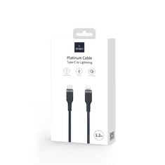 WiWU Platinum PT04 braided kábel USB-C / Lightning 1.2M fekete (126349)