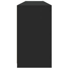 Greatstore fekete tálalószekrény LED-világítással 162 x 37 x 67 cm