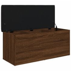 Vidaxl barna tölgy színű szerelt fa tárolópad 102 x 42 x 45 cm 835060