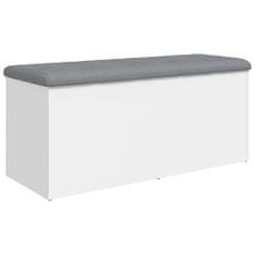 Vidaxl fehér szerelt fa tárolópad 102 x 42 x 45 cm 835054