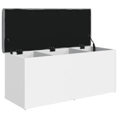 Vidaxl fehér szerelt fa tárolópad 102 x 42 x 45 cm 835054