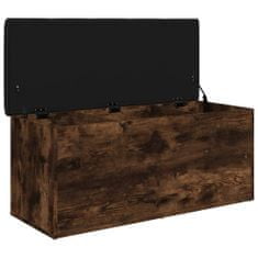 Greatstore füstös tölgy színű szerelt fa tárolópad 102 x 42 x 45 cm