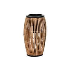 NEW DKD Home Decor Természetes fekete rattan fém virágállvány (31 x 31 x 55 cm)