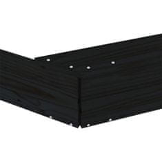 Greatstore fekete nyolcszög alakú tömör fenyőfa homokozó ülésekkel