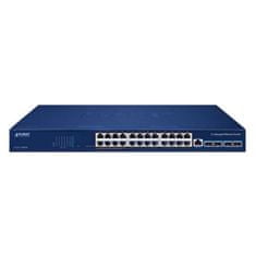 Planet GS-6311-24T4X L3 kapcsoló, 24x1Gb, 4x10Gb SFP+, QoS, ventilátor nélkül