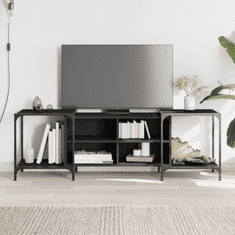 Vidaxl fekete szerelt fa TV-szekrény 153 x 37 x 50 cm (837602)
