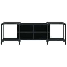 Vidaxl fekete szerelt fa TV-szekrény 153 x 37 x 50 cm (837602)